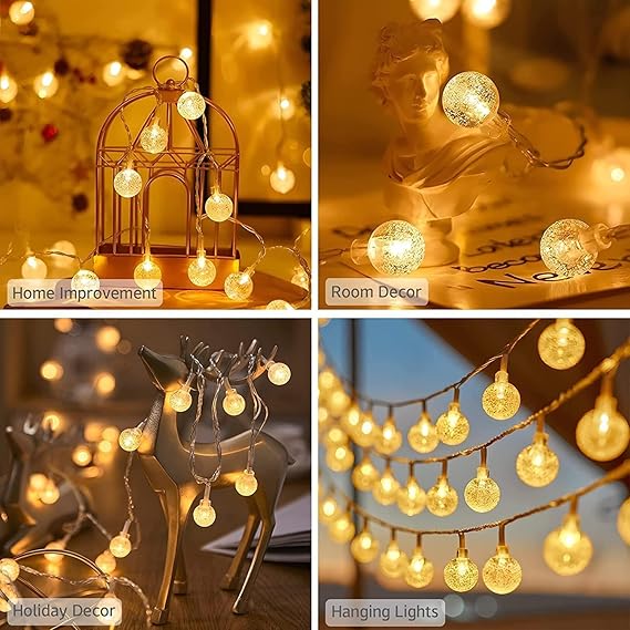 Crystal Bubble Ball String LED Lights for Home Decoration