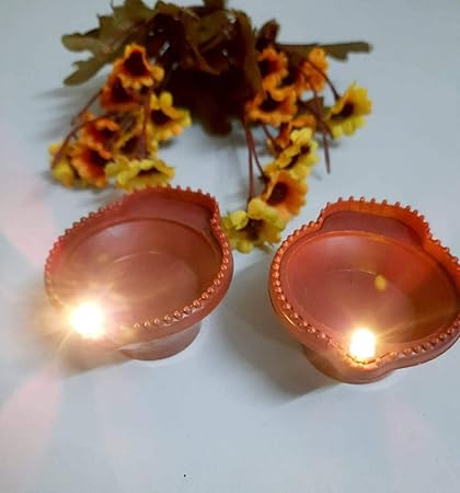 LED Light Water Sensor Diya ( Pack of 2 )