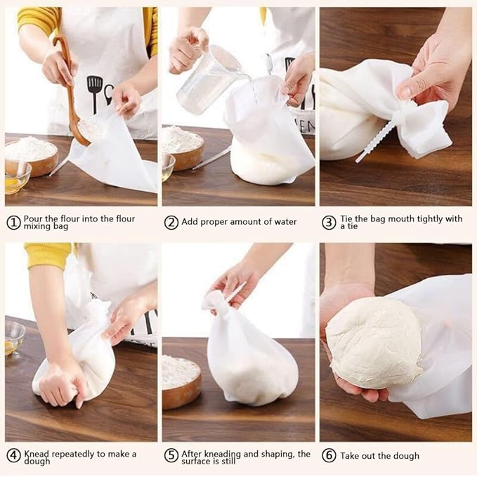 Silicon Atta Kneading Dough Maker Bag, Silicone Preservation Magic Kneading Bag