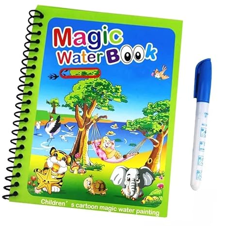 Magic Water Coloring Book with Magic Pen(pack of 2)