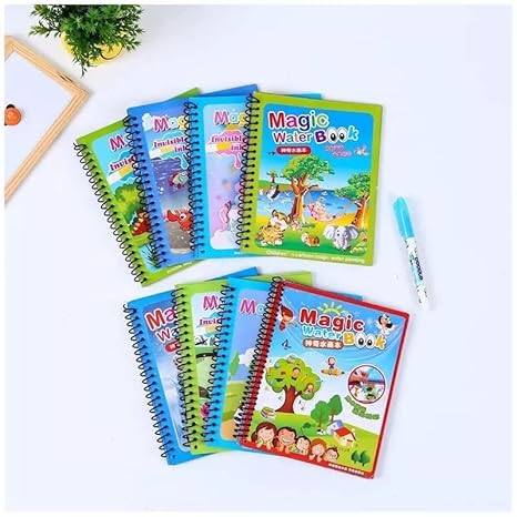 Magic Water Coloring Book with Magic Pen(pack of 2)