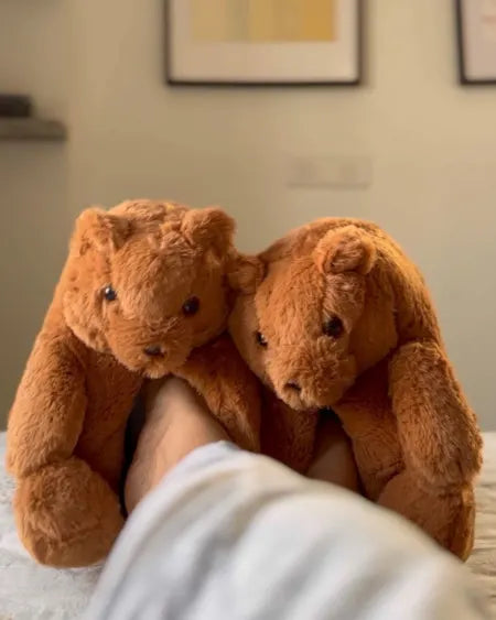 Slippers - Bear - Brown