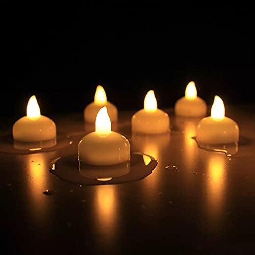 Water Activated Sensor Tea Lights, Waterproof Flameless Tea Lights ( Pack of 6 )