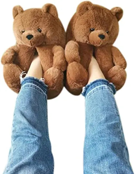 Slippers - Bear - Brown