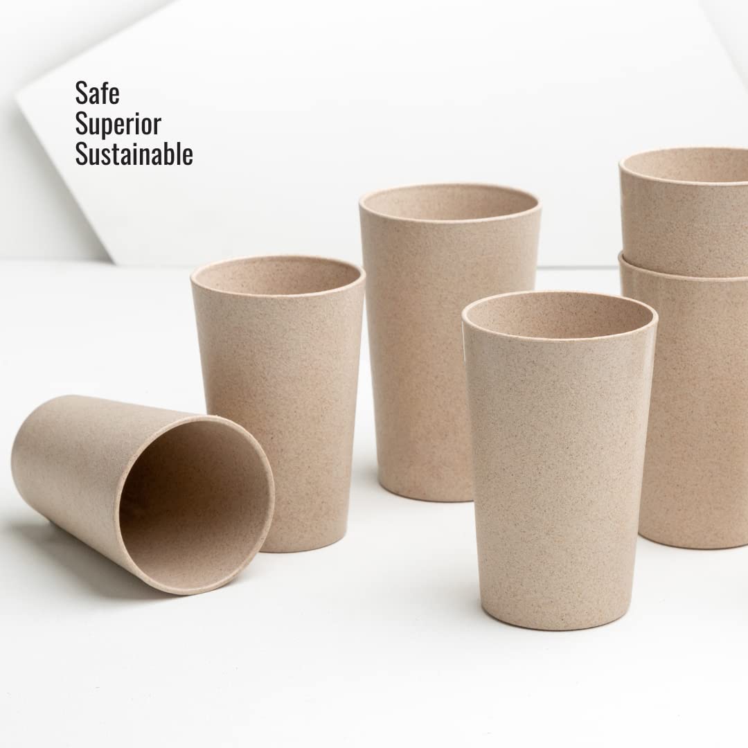 Earth-Friendly Crinkled Tumblers | Made with Rice Husk & Bamboo Fibers