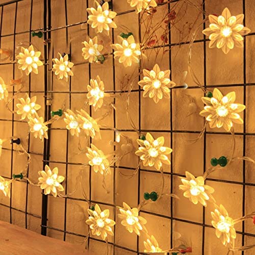 Silicon Flower 4 Meters 16 Led String Fairy Garland Lights for Home Decoration