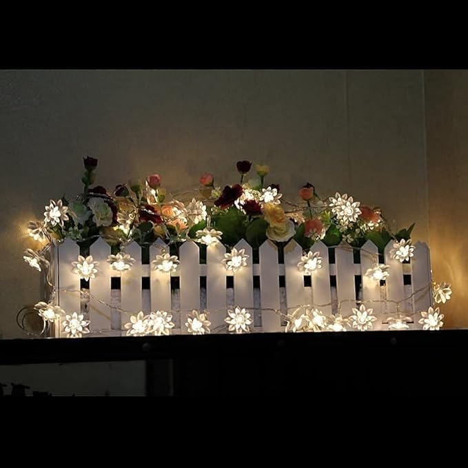 Silicon Flower 4 Meters 16 Led String Fairy Garland Lights for Home Decoration