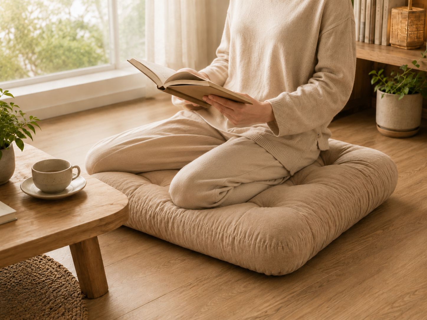 Square Floor Pillow Cushion · 22x22 — view 3