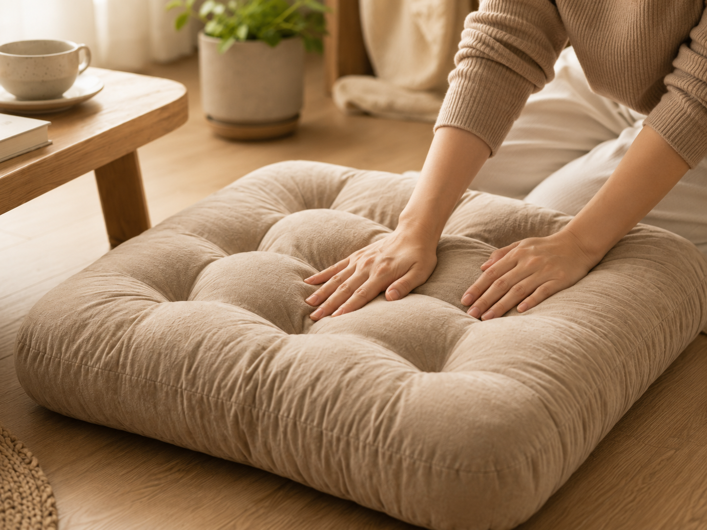 Square Floor Pillow Cushion · 22x22