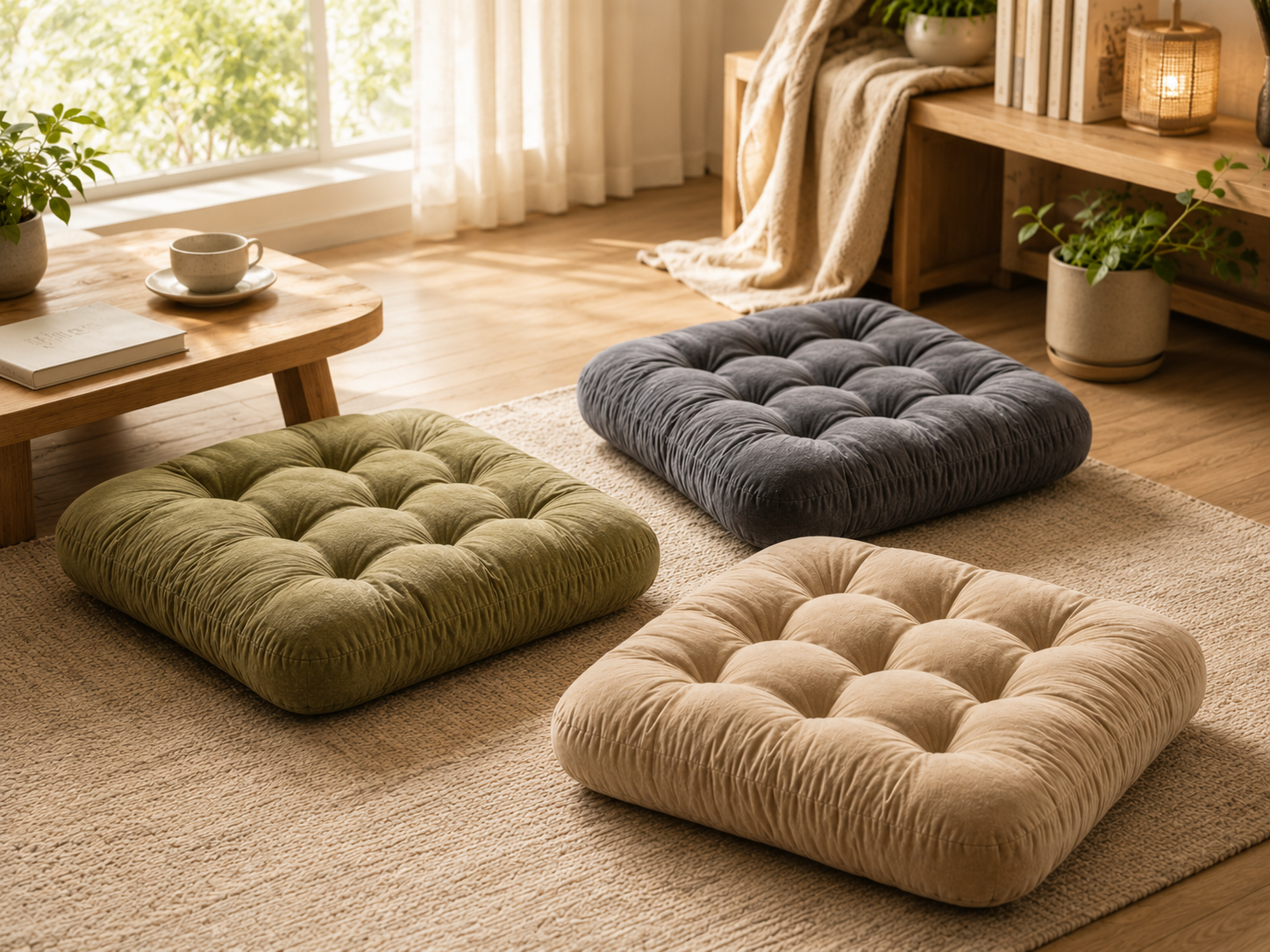 Square Floor Pillow Cushion · 22x22 — view 2