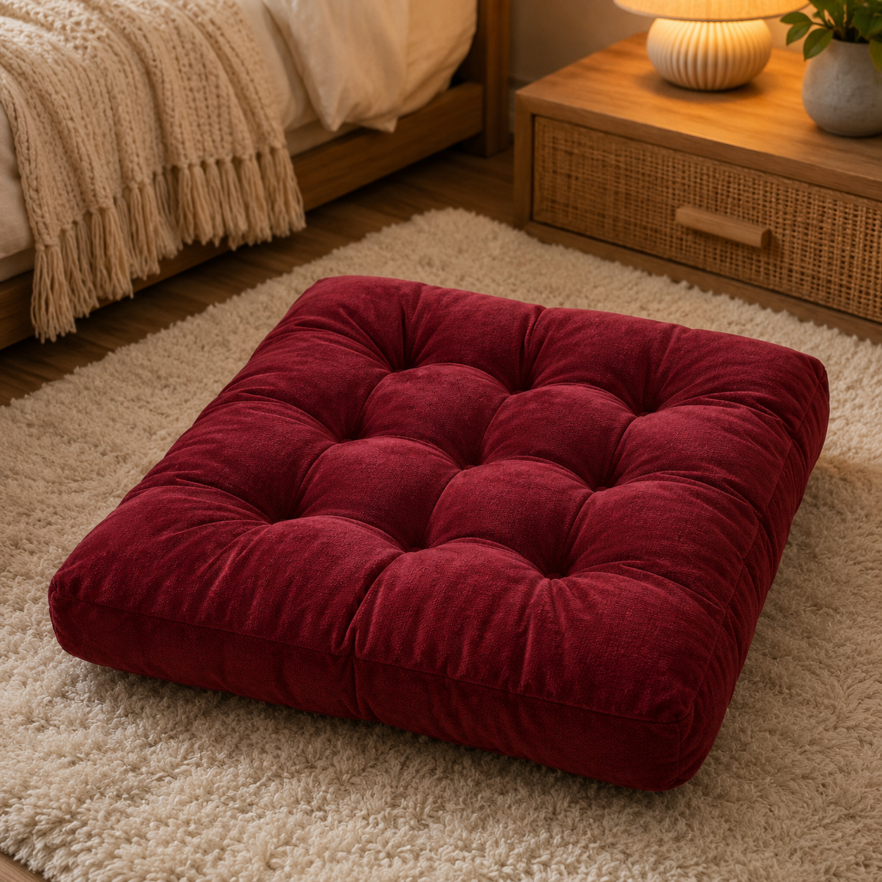 Square Floor Pillow Cushion · 22x22 — view 7
