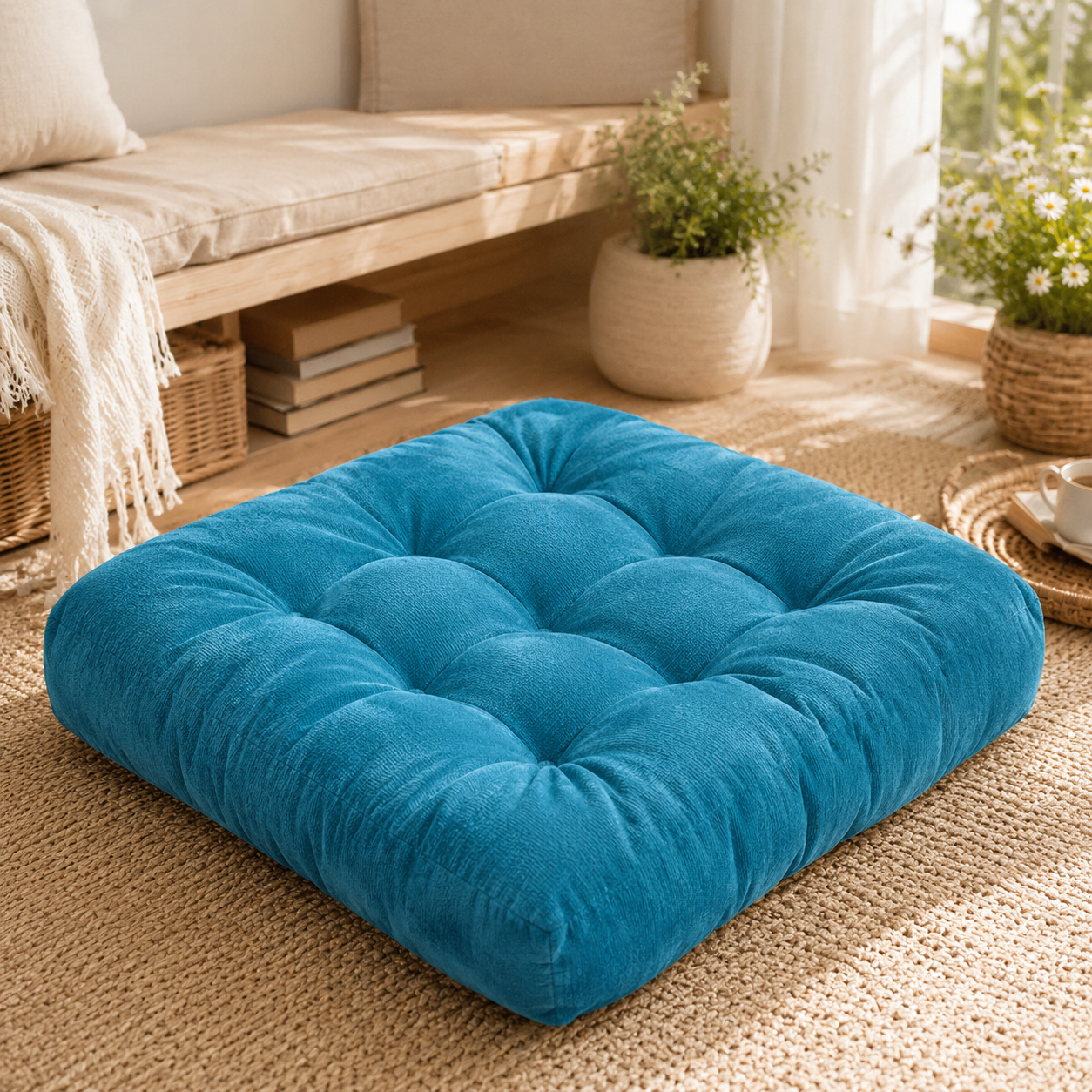 Square Floor Pillow Cushion · 22x22 — view 8