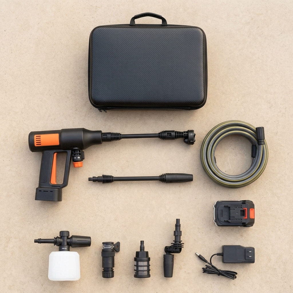 Cordless Pressure Washer — 420W Brushless, 4 Pressure Modes, 6-in-1 Nozzle, Hard Case — view 7