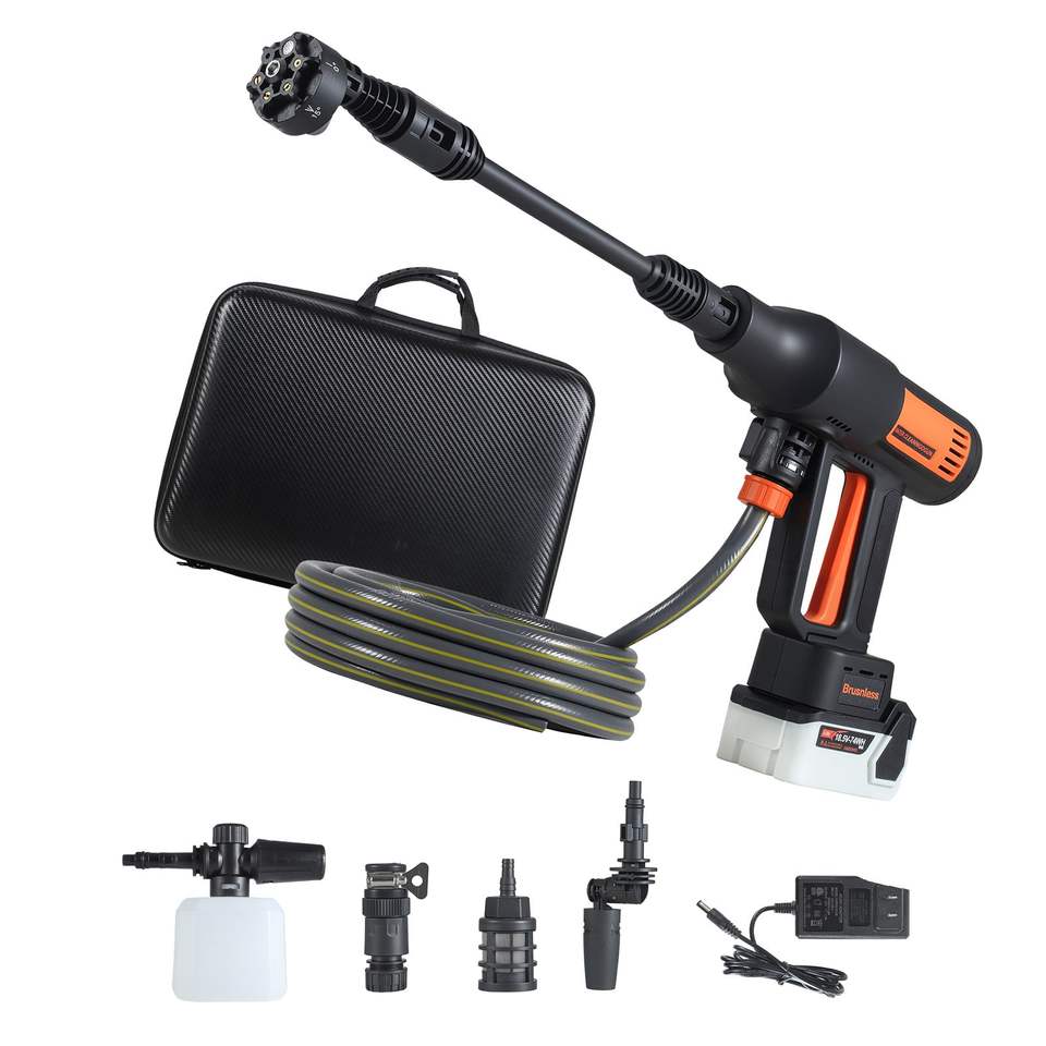 Cordless Pressure Washer — 420W Brushless, 4 Pressure Modes, 6-in-1 Nozzle, Hard Case — view 9