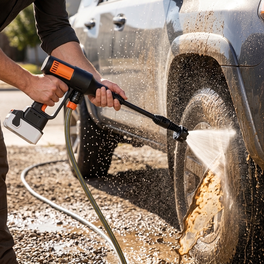 Cordless Pressure Washer — 420W Brushless, 4 Pressure Modes, 6-in-1 Nozzle, Hard Case — view 2