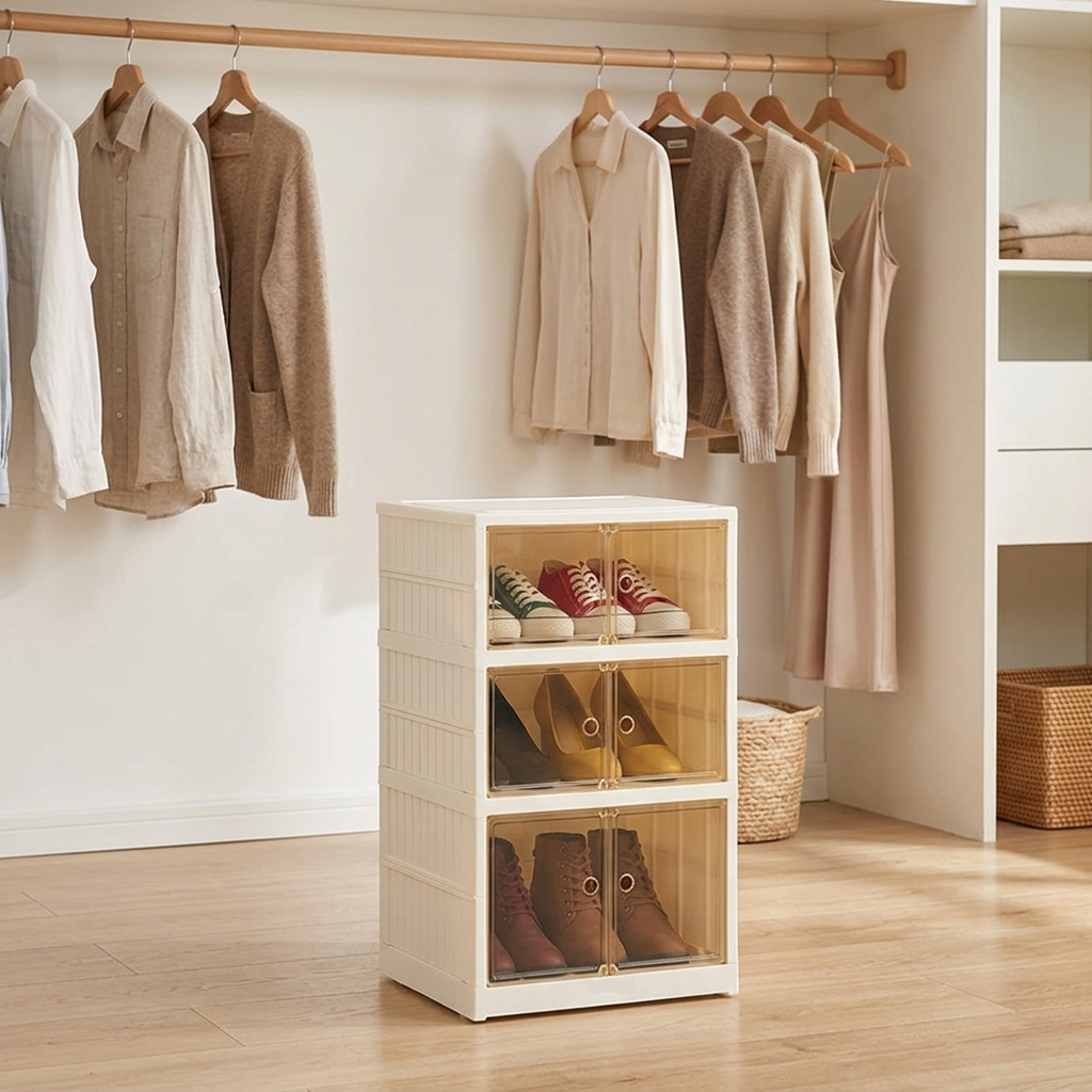 Stackable Shoe Boxes with Clear Doors — view 6
