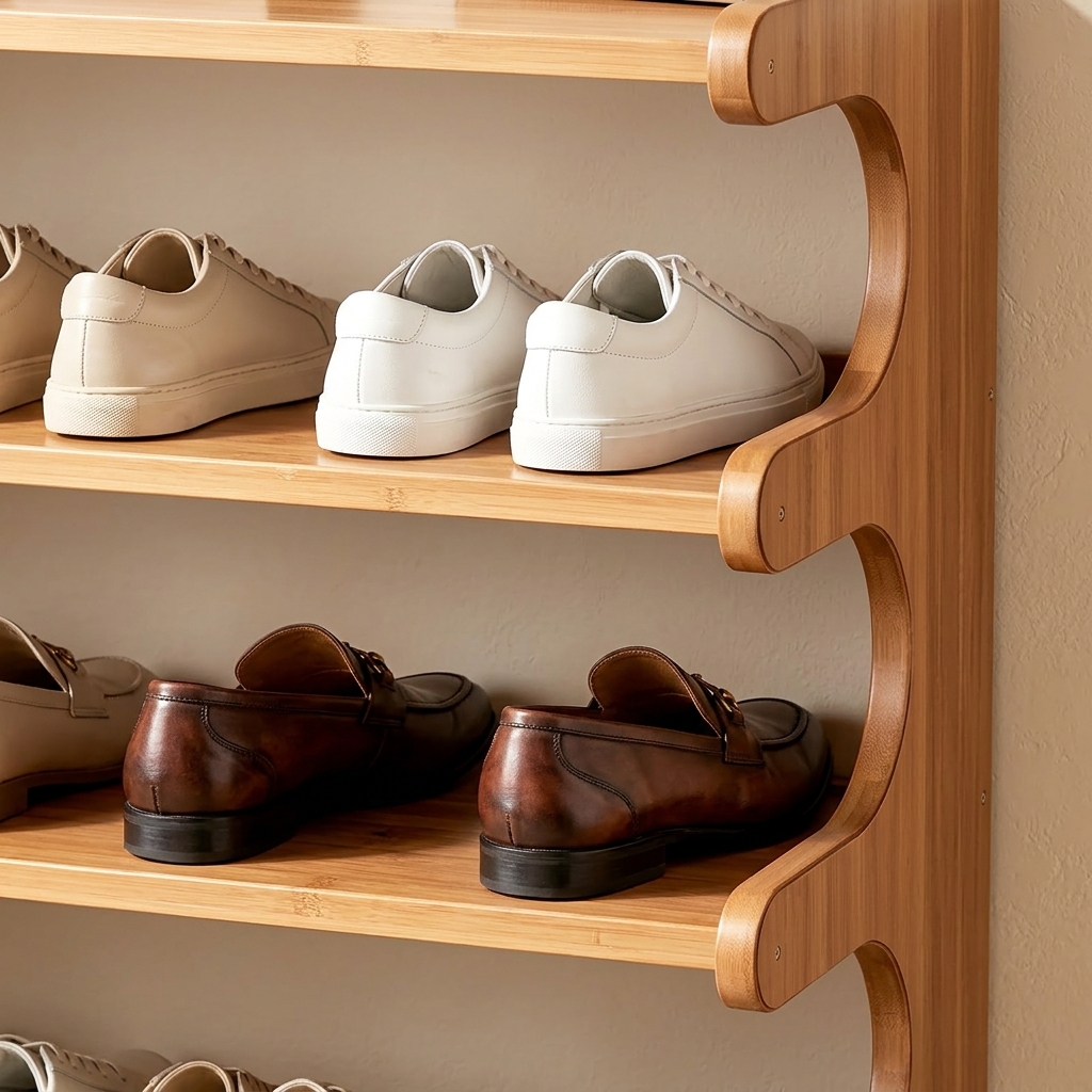 6-Tier Bamboo Shoe Rack — view 3