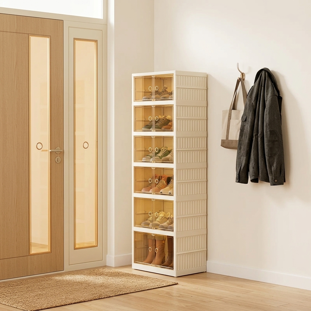 Stackable Shoe Boxes with Clear Doors — view 5