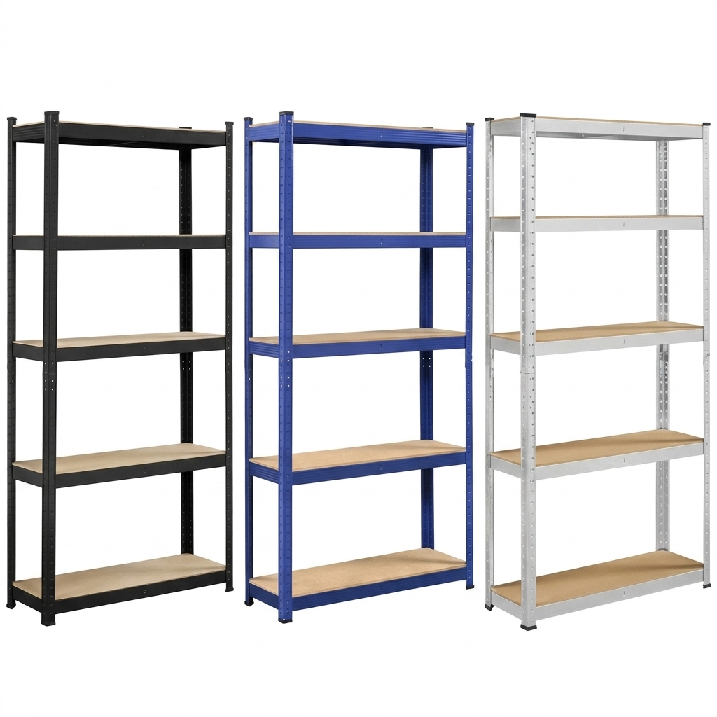 5-Tier Storage Rack, MDF Shelves on a Steel Frame — view 3