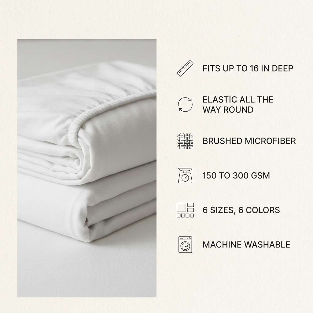 Deep Pocket Microfiber Fitted Sheet — view 7
