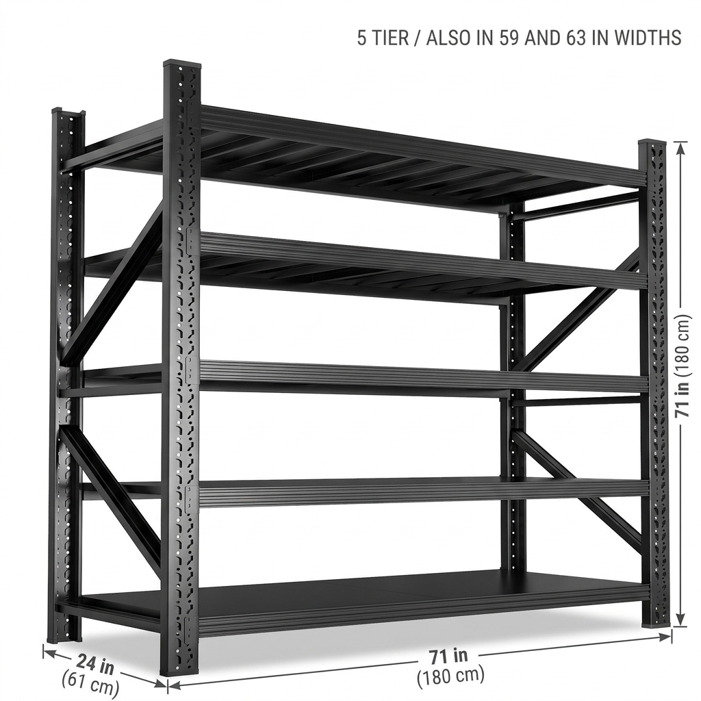 Heavy-Duty Garage Shelving, 4 or 5 Tier — view 6