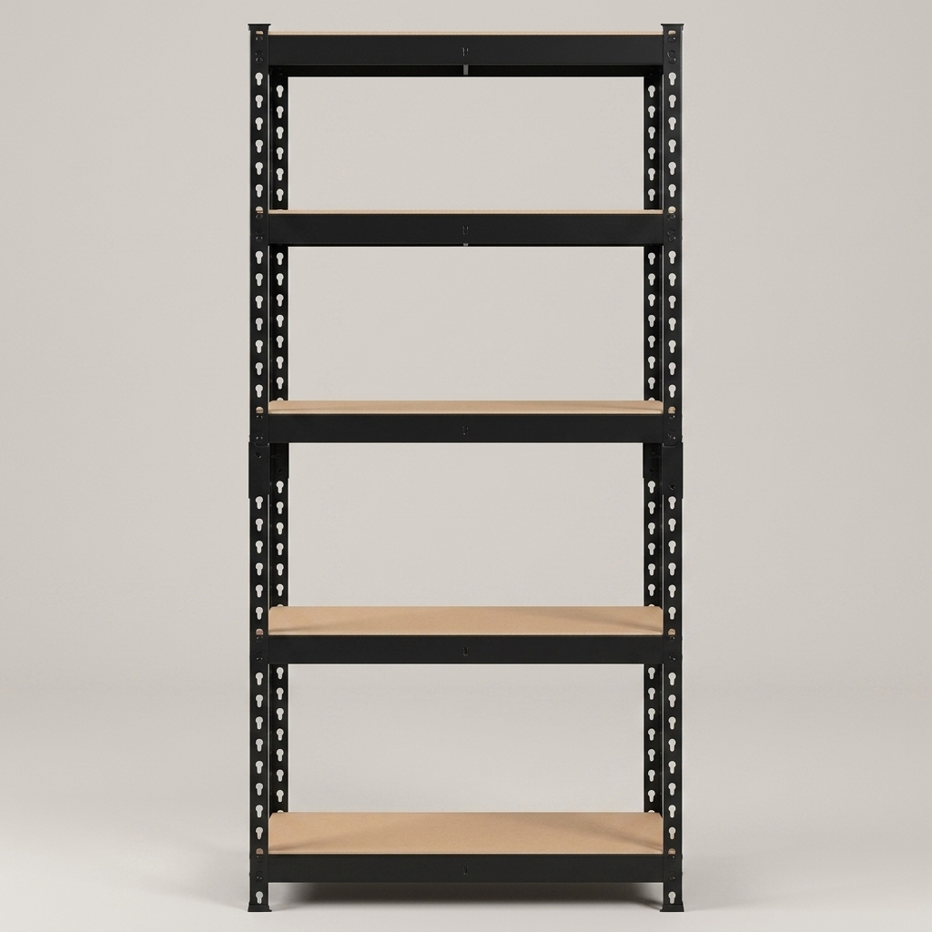 5-Tier Storage Rack, MDF Shelves on a Steel Frame — view 2