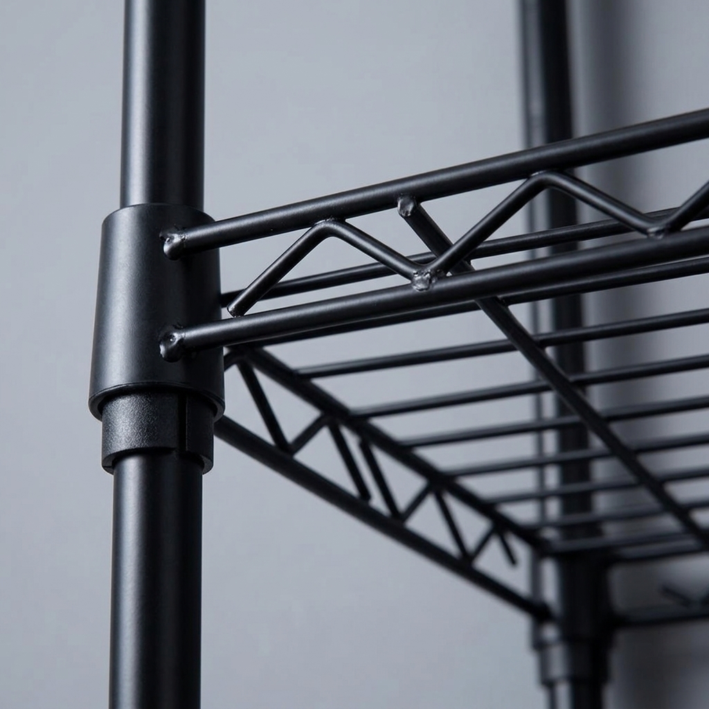 5-Tier Wire Shelving Unit, Black — view 4