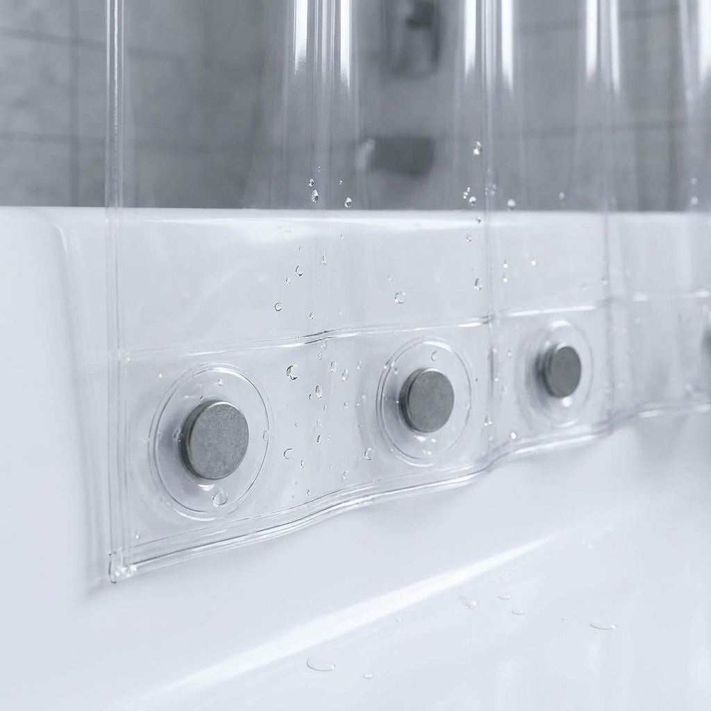 Clear PEVA Shower Liner, 72 × 72 in — view 3