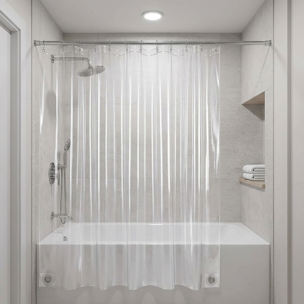 Clear PEVA Shower Liner, 72 × 72 in — view 5
