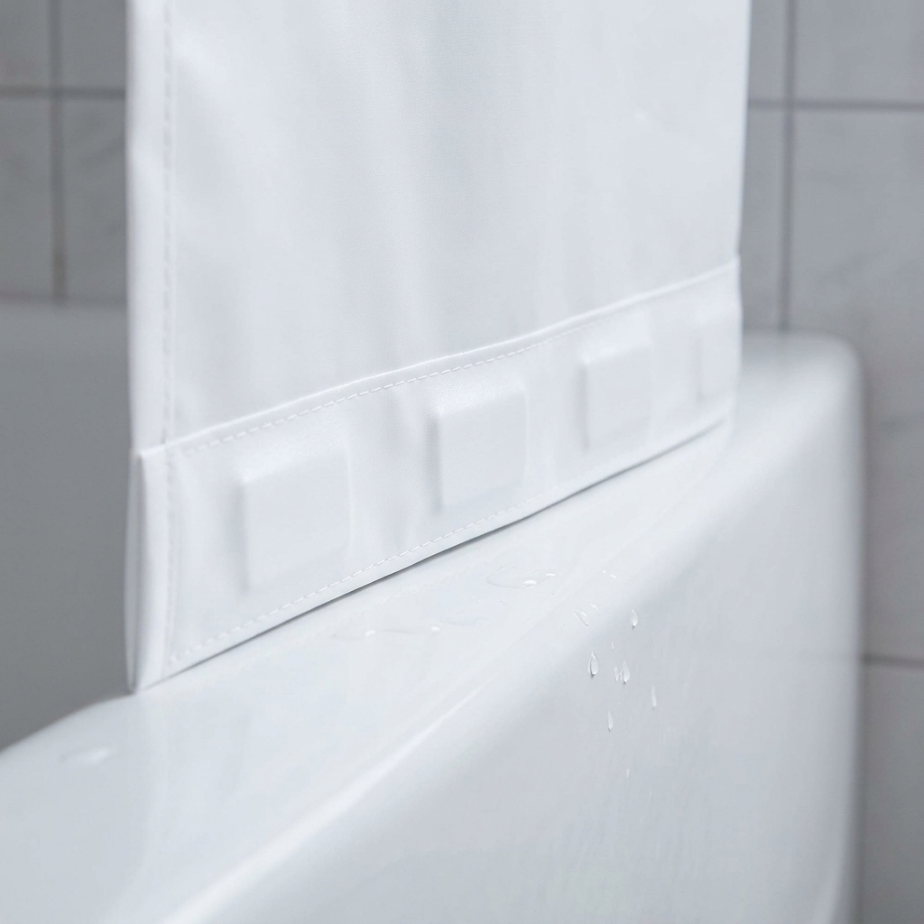 Magnetized Vinyl Shower Liner, 70 × 72 in — view 3