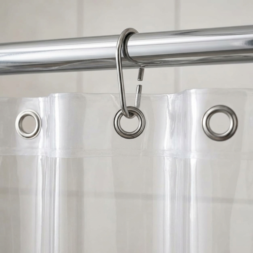 Clear PEVA Shower Liner, 72 × 72 in — view 4