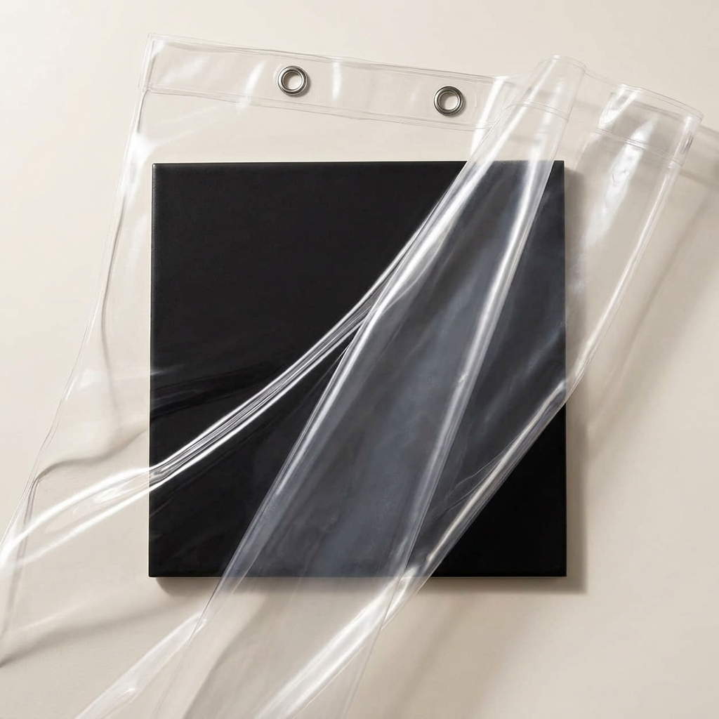 Clear PEVA Shower Liner, 72 × 72 in — view 2