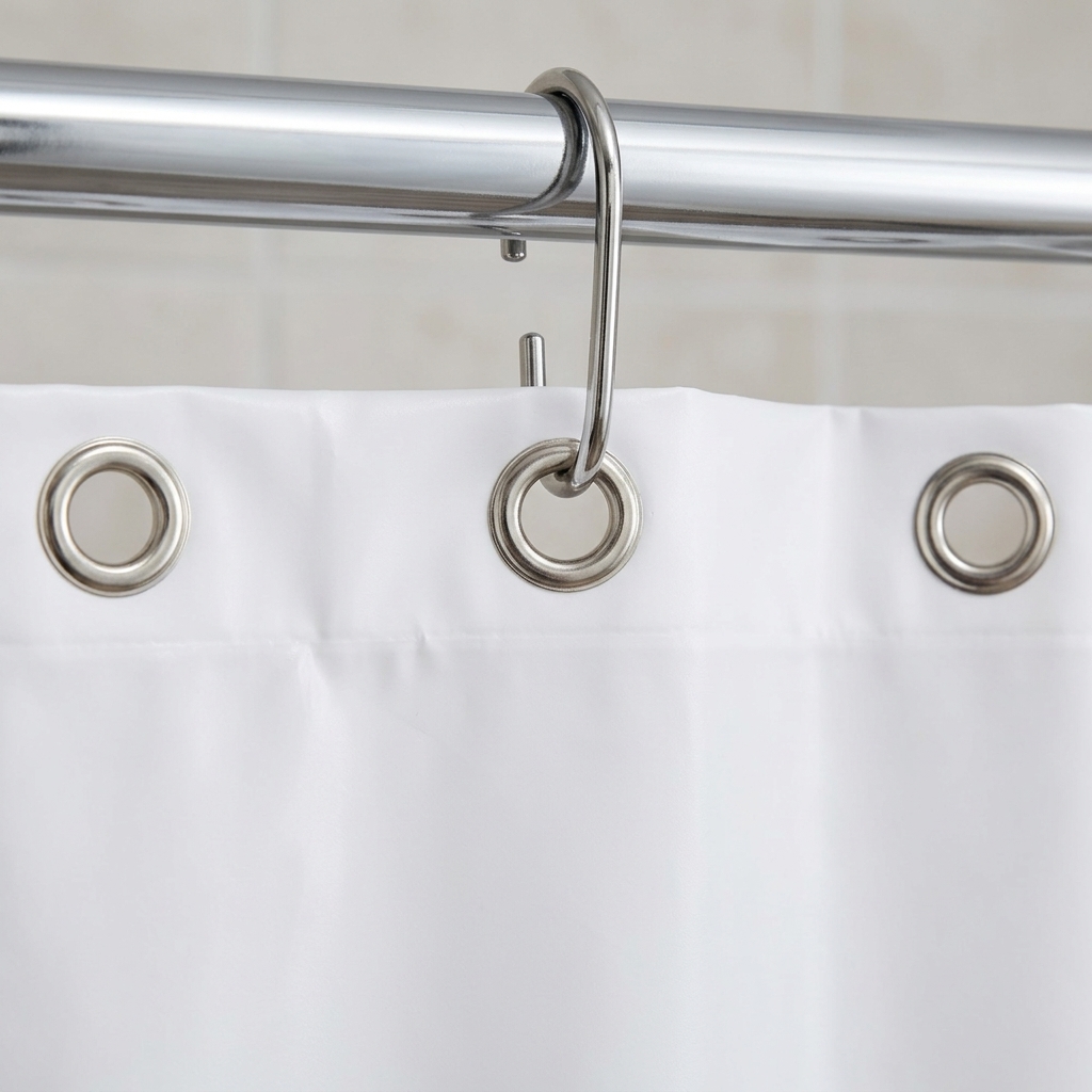 Magnetized Vinyl Shower Liner, 70 × 72 in — view 4