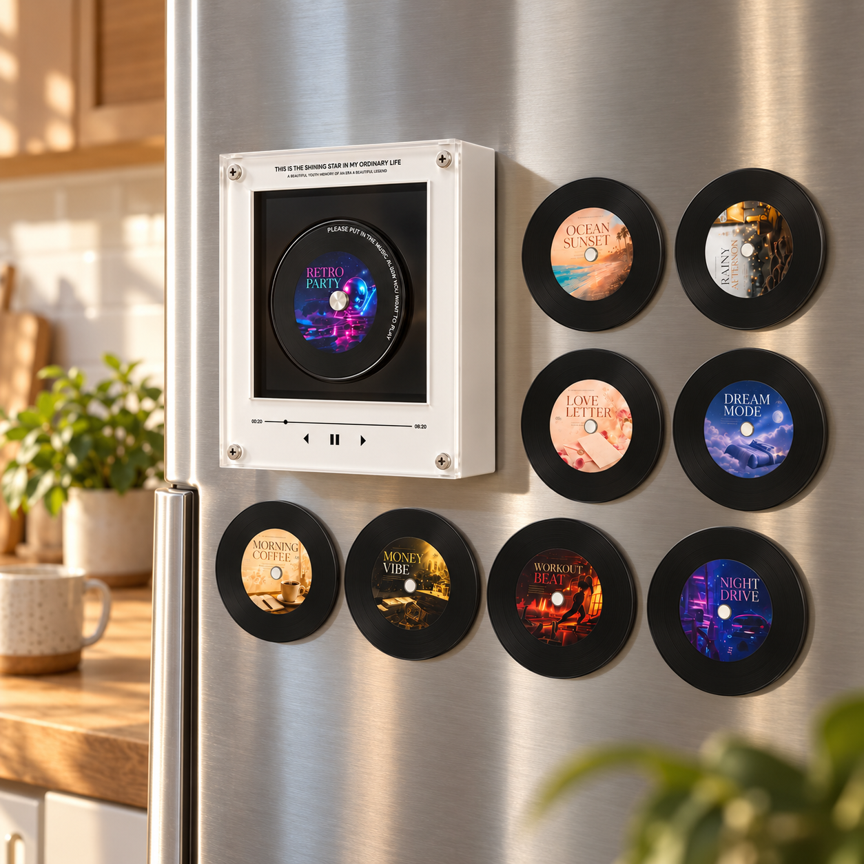 Magnetic Mini Vinyl Record Player with 9 NFC Discs — view 2