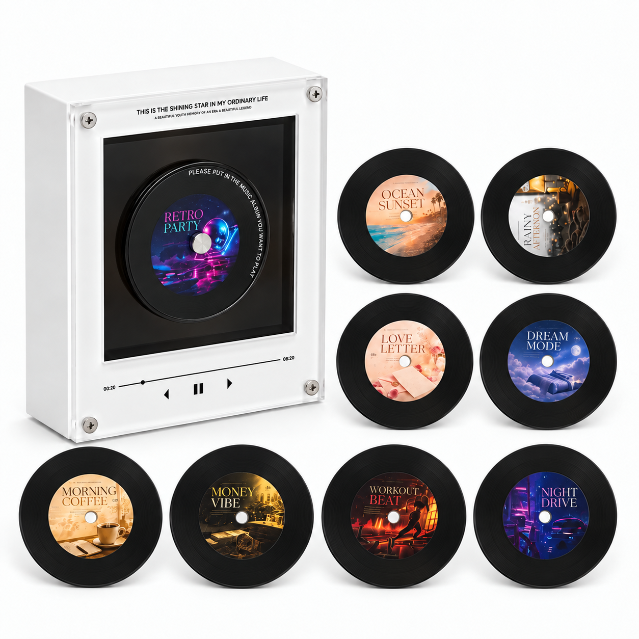 Magnetic Mini Vinyl Record Player with 9 NFC Discs — view 6