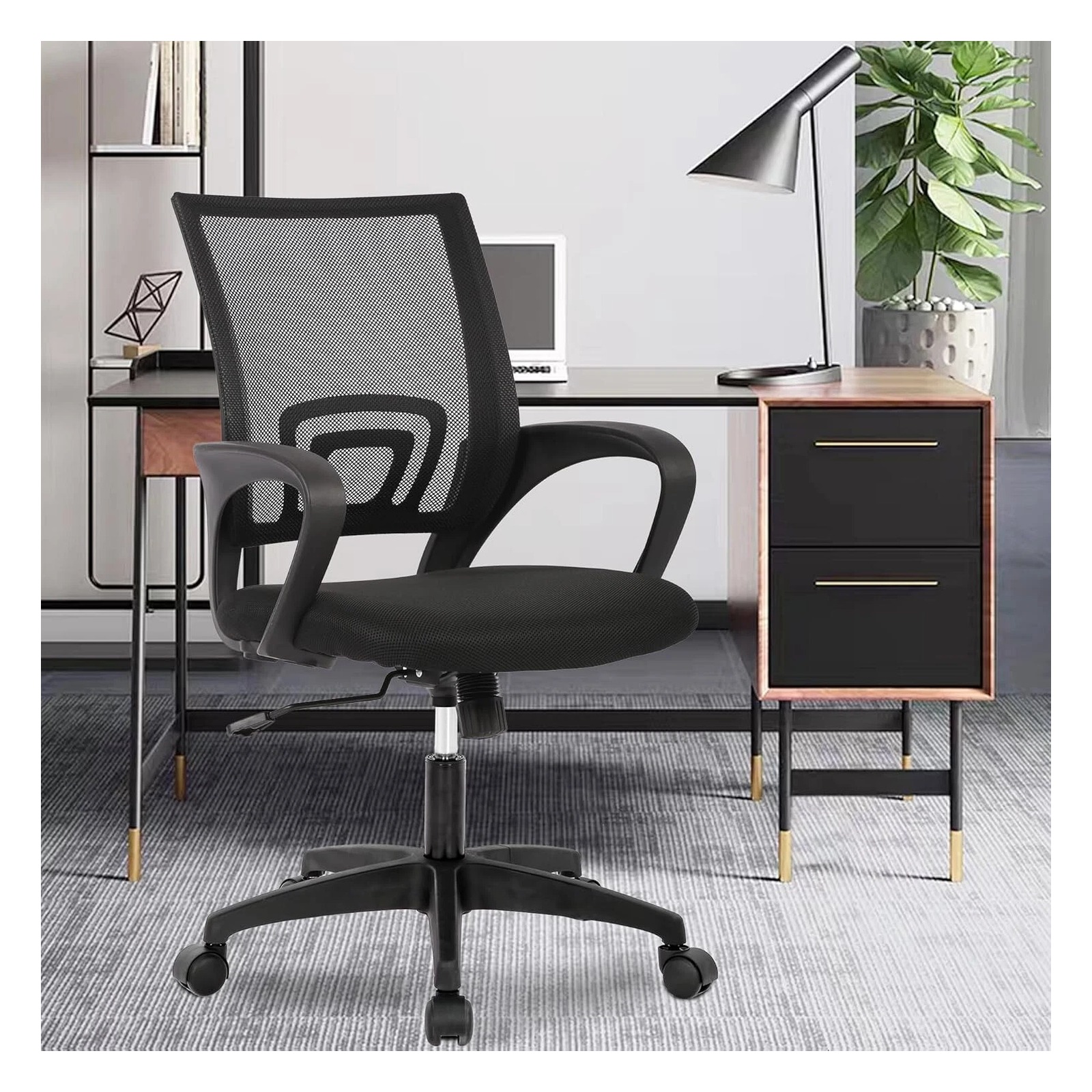 BestOffice Black Mesh Task Chair with Lumbar Support — view 6