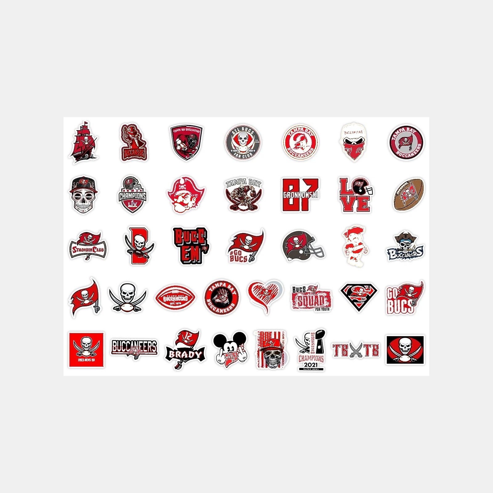 Football Team Vinyl Sticker Set, 50 Pieces — view 34
