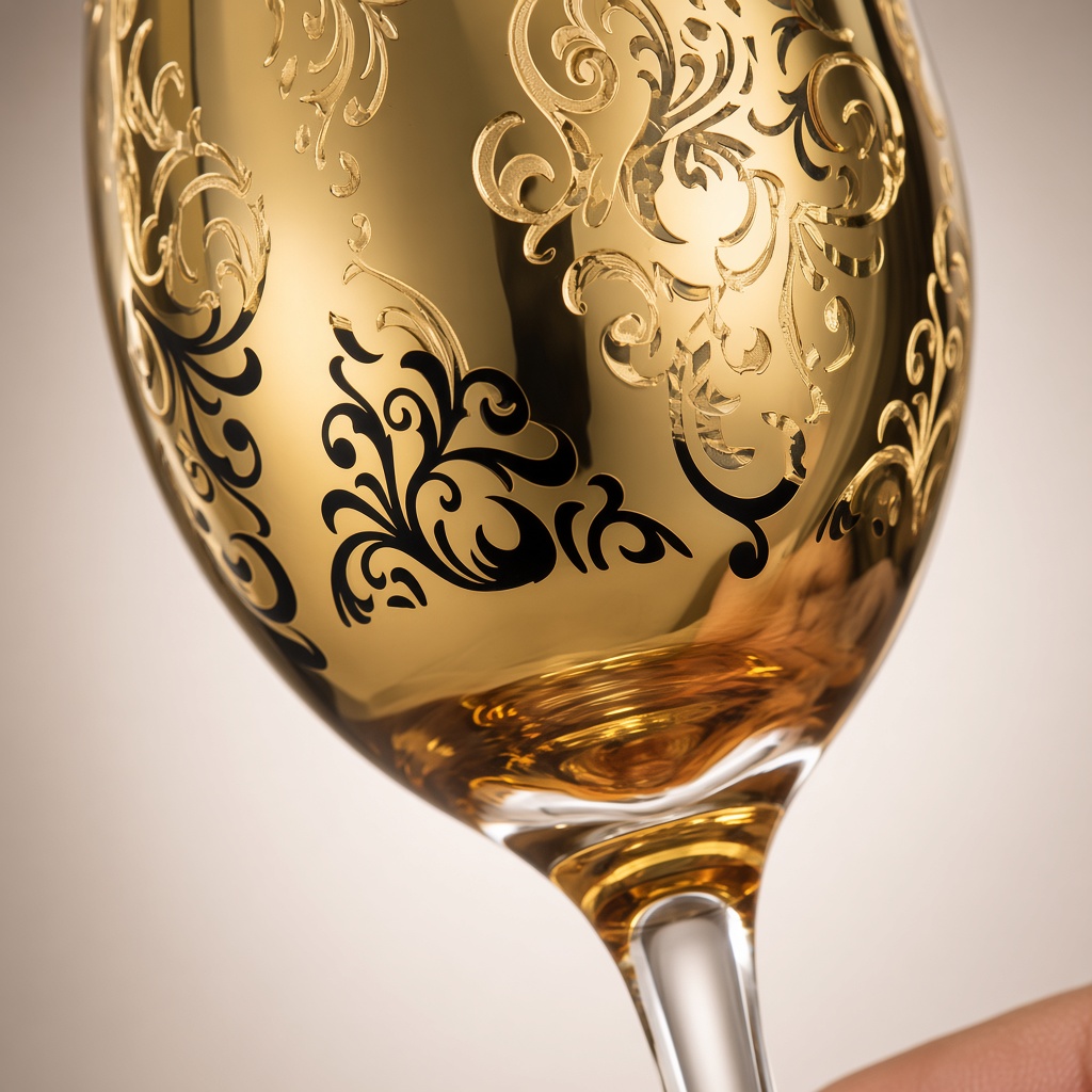 Etched Holiday Wine Glasses, Set of 4 — view 3