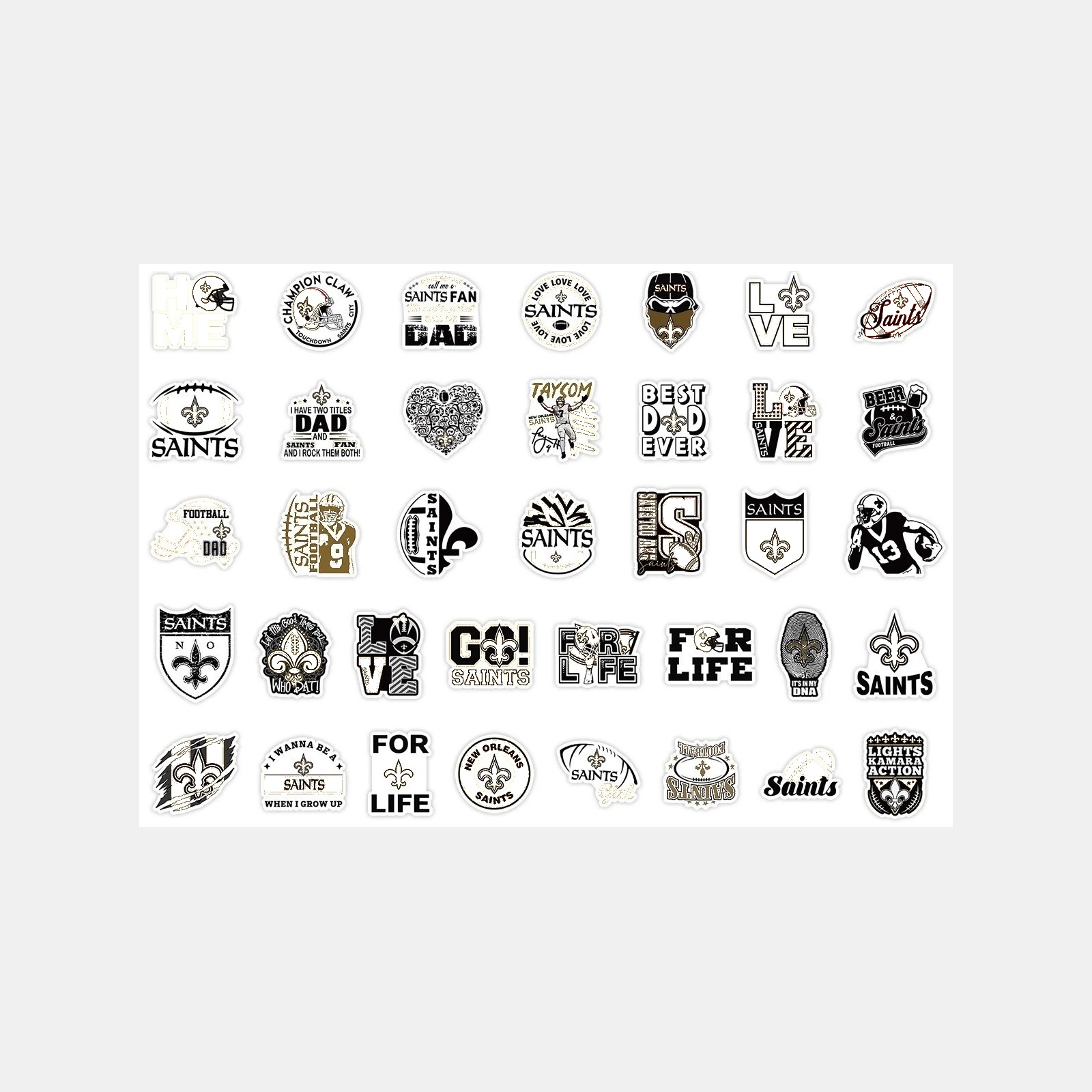 Football Team Vinyl Sticker Set, 50 Pieces — view 33