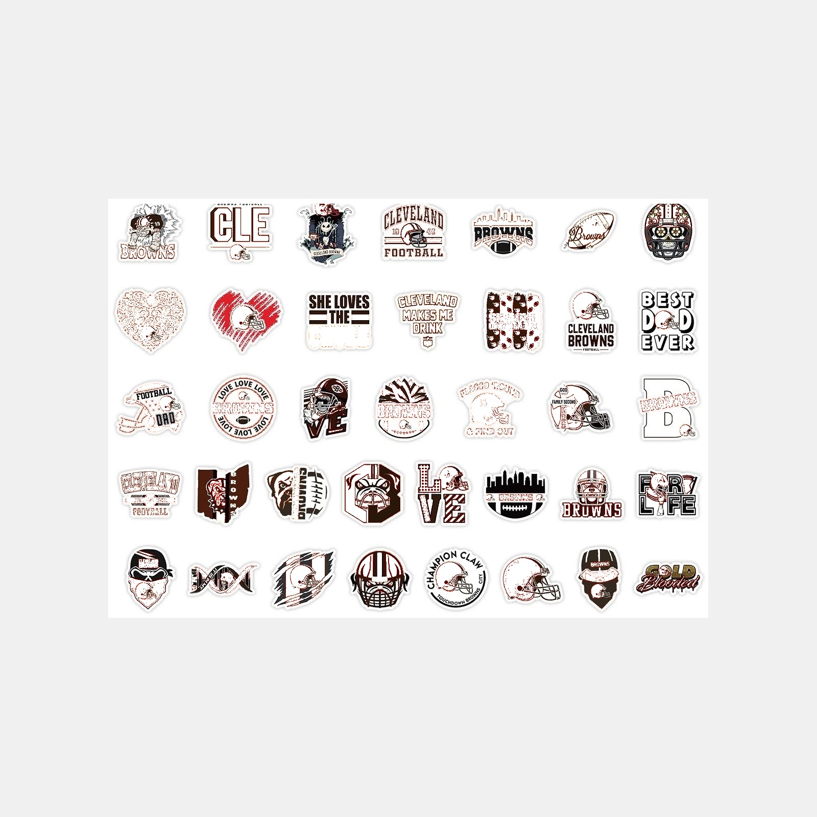 Football Team Vinyl Sticker Set, 50 Pieces — view 13