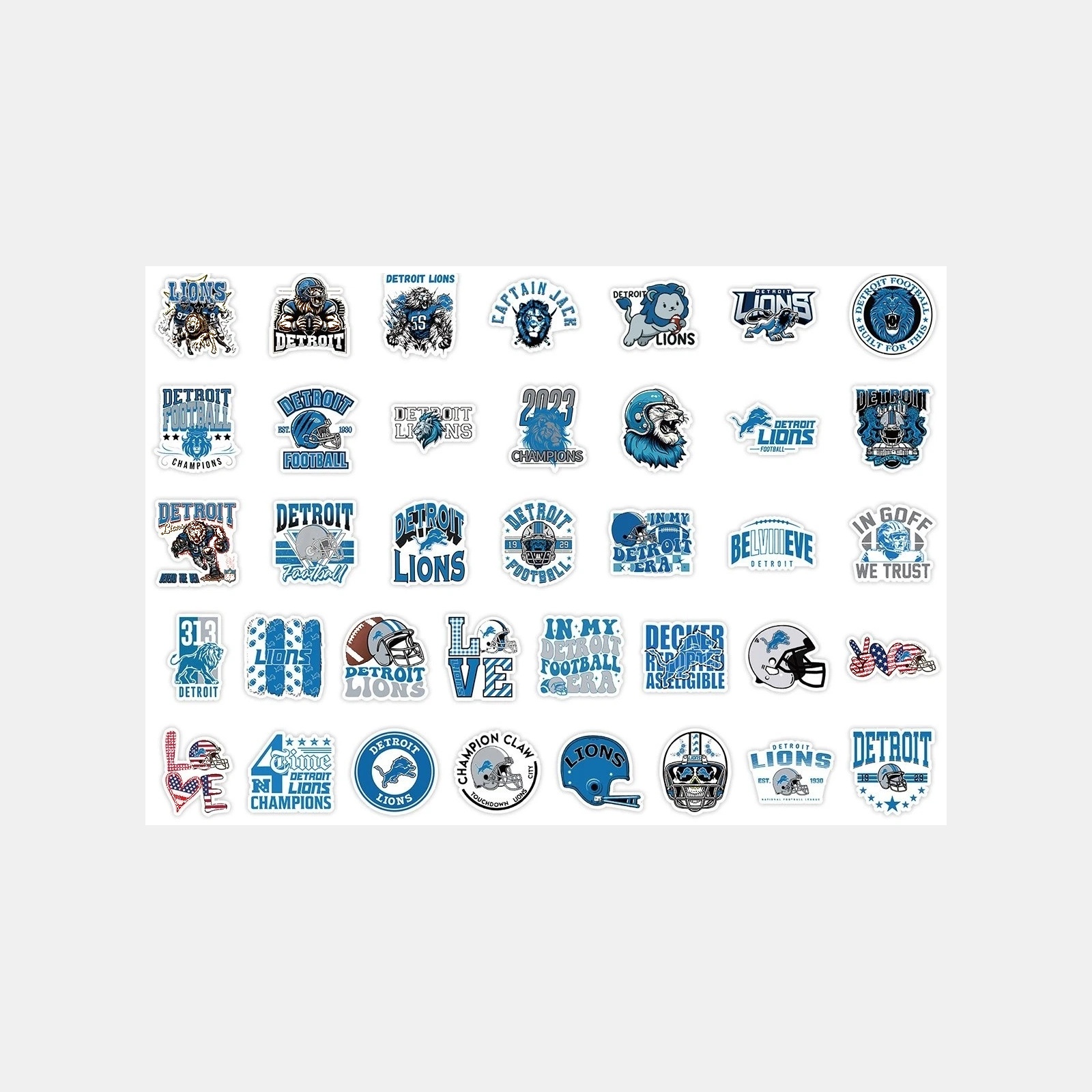Football Team Vinyl Sticker Set, 50 Pieces — view 28