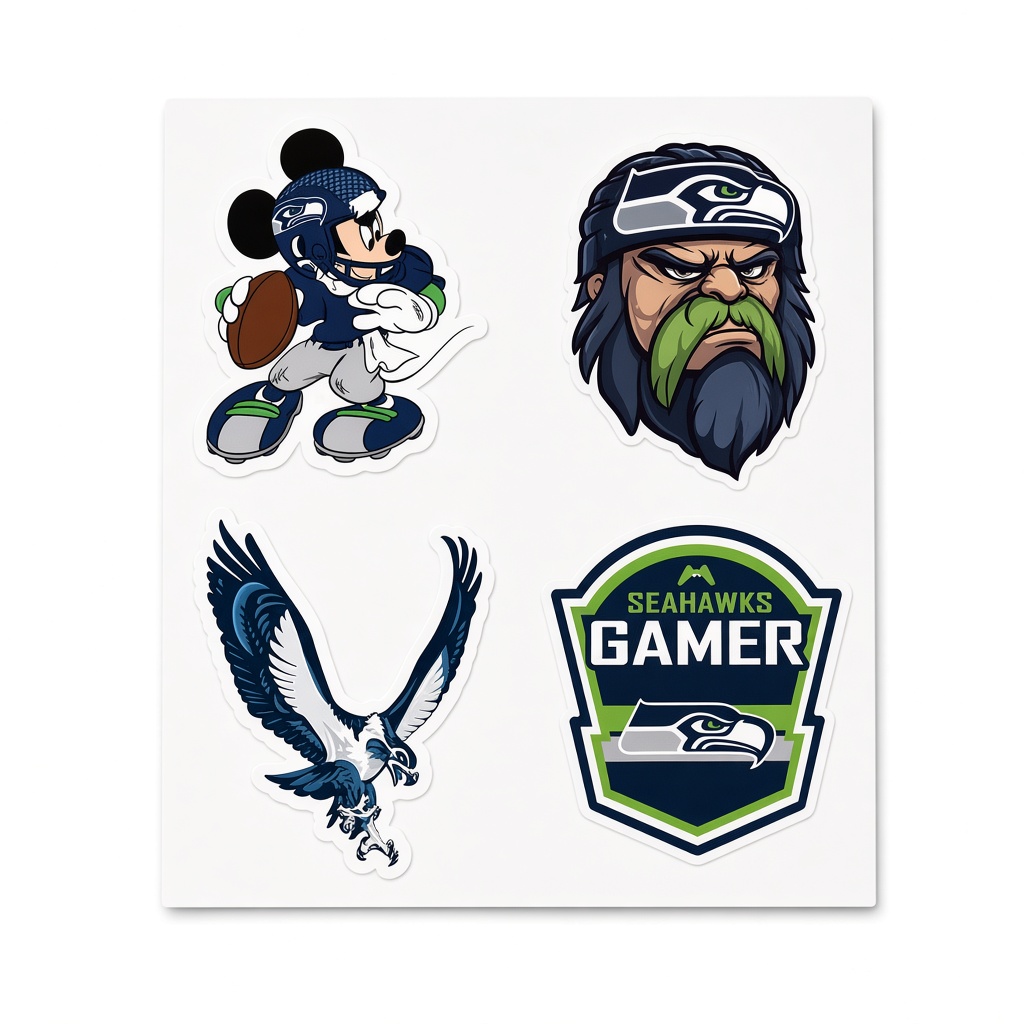 Football Team Vinyl Sticker Set, 50 Pieces — view 2