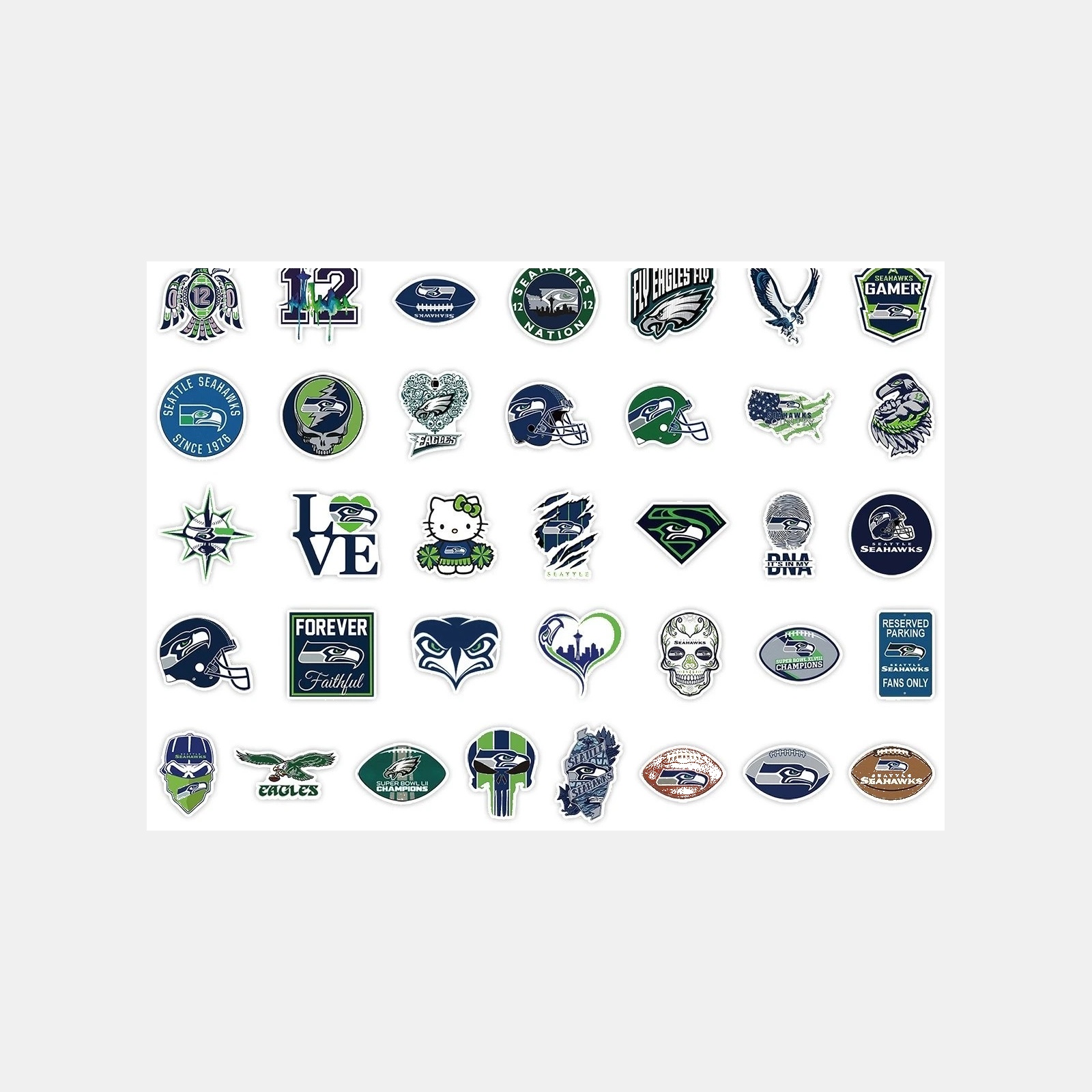 Football Team Vinyl Sticker Set, 50 Pieces — view 38
