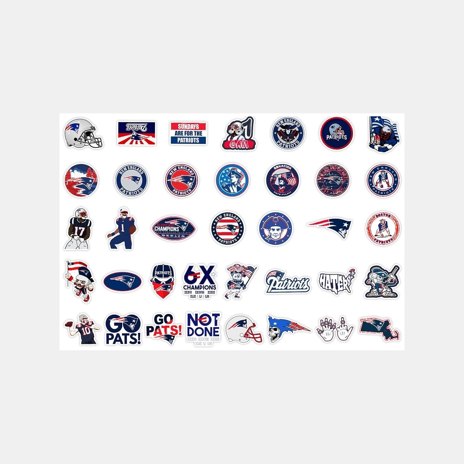 Football Team Vinyl Sticker Set, 50 Pieces — view 9