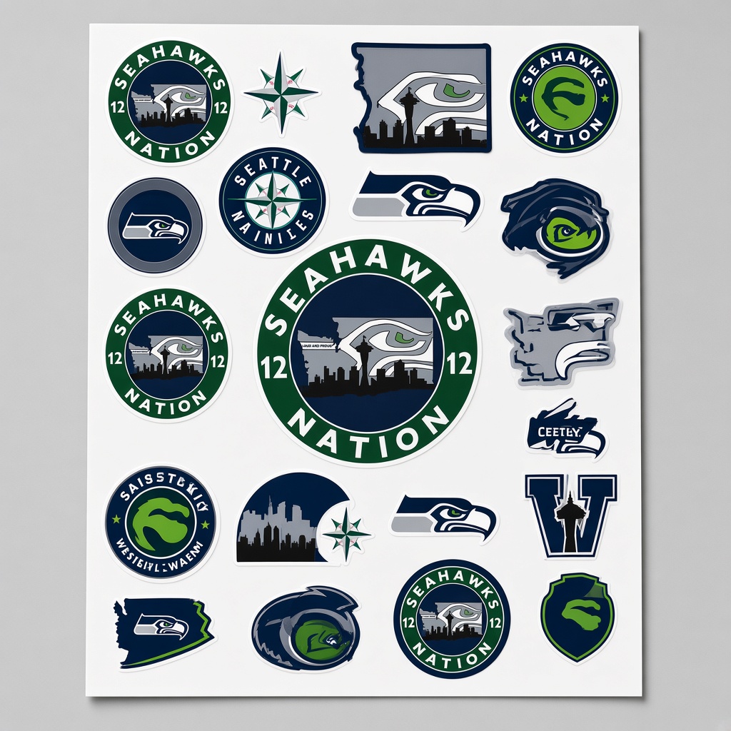 Football Team Vinyl Sticker Set, 50 Pieces — view 5