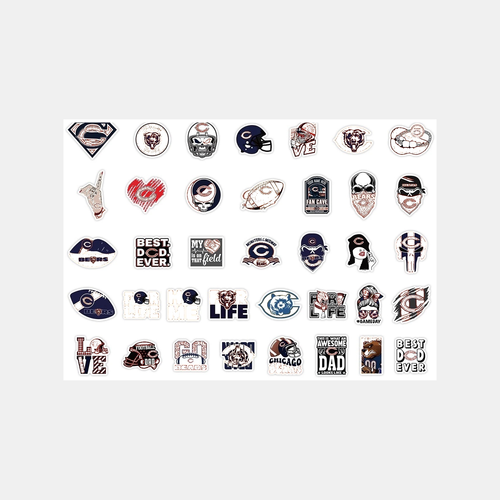 Football Team Vinyl Sticker Set, 50 Pieces — view 27