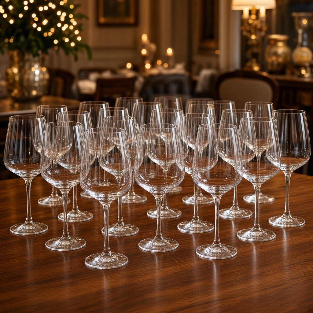Clear Wine Glasses, Set of 12 — view 7