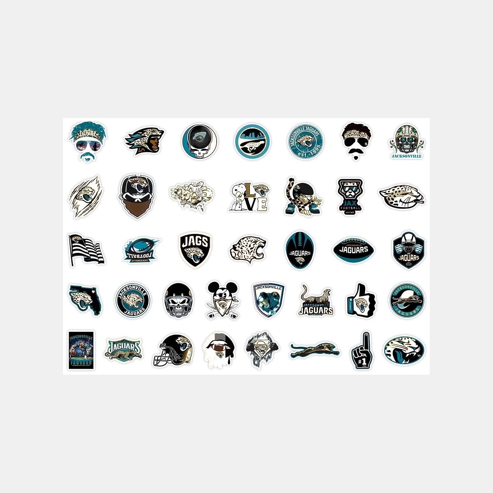 Football Team Vinyl Sticker Set, 50 Pieces — view 17