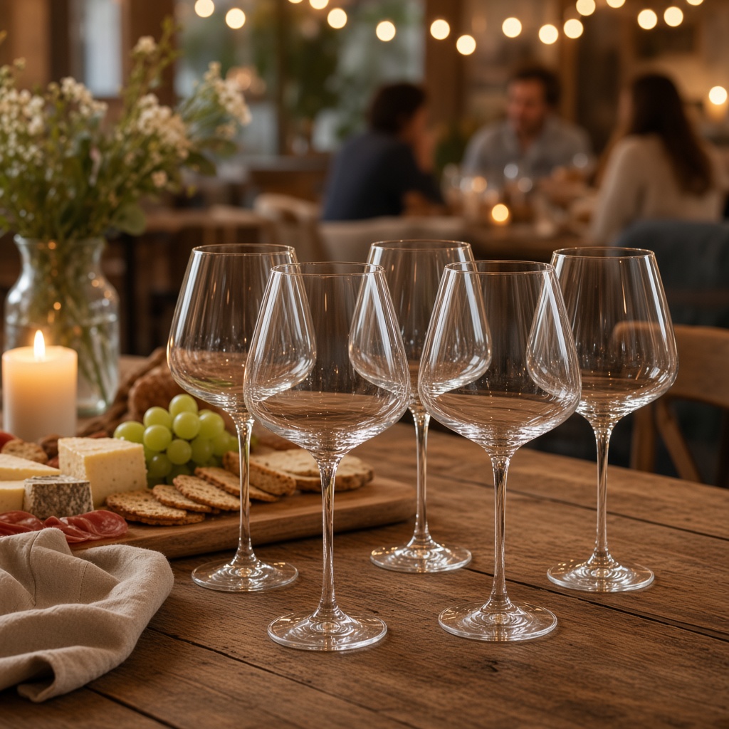 Crystal Wine Glasses, Set of 4 — view 7