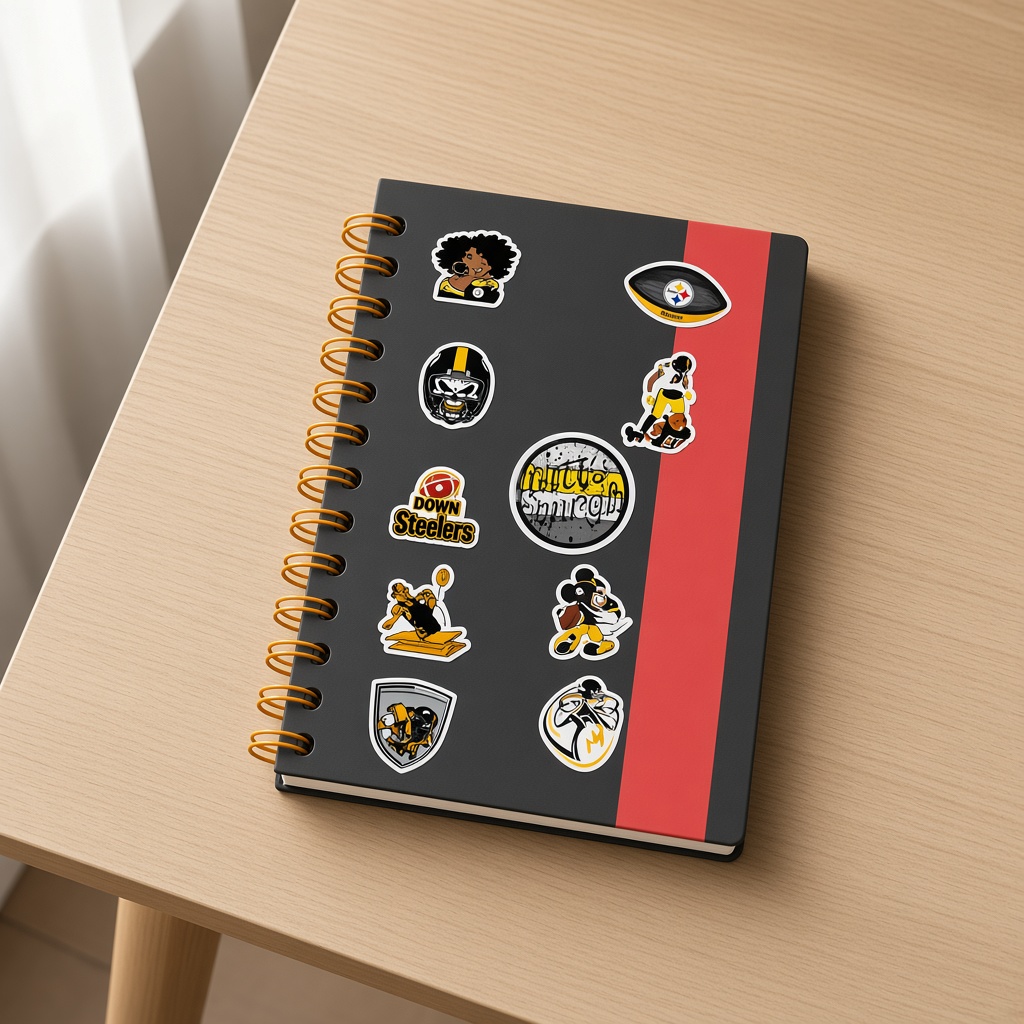 Football Team Vinyl Sticker Set, 50 Pieces — view 3